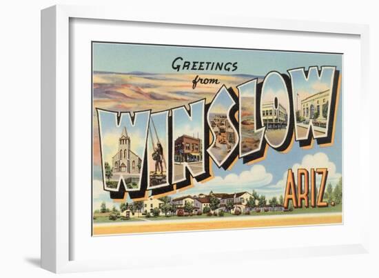 Greetings from Winslow, Arizona-null-Framed Art Print