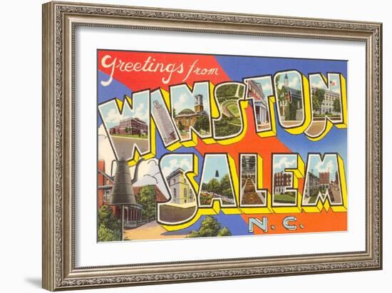 Greetings from Winston-Salem, North Carolina-null-Framed Art Print