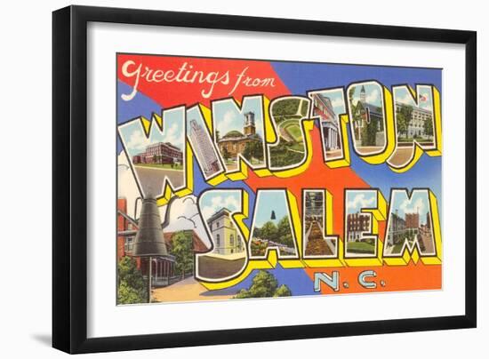 Greetings from Winston-Salem, North Carolina-null-Framed Art Print