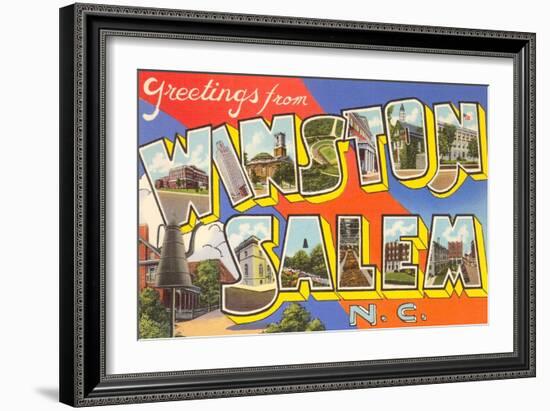 Greetings from Winston-Salem, North Carolina-null-Framed Art Print