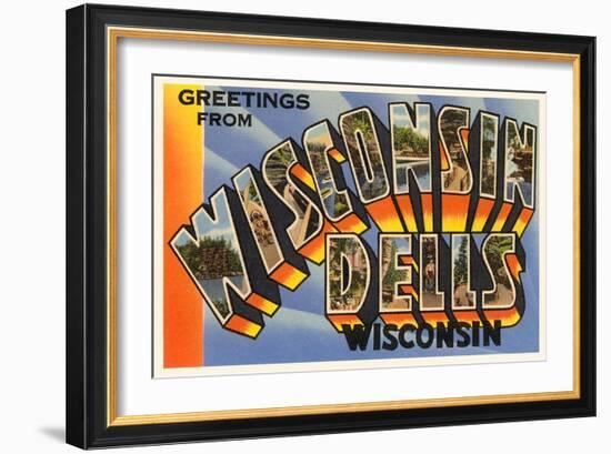 Greetings from Wisconsin Dells--Framed Art Print
