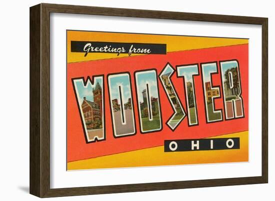 Greetings from Wooster, Ohio-null-Framed Art Print