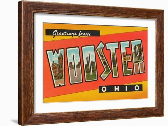 Greetings from Wooster, Ohio-null-Framed Art Print