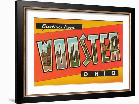 Greetings from Wooster, Ohio-null-Framed Art Print