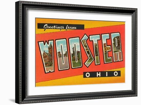 Greetings from Wooster, Ohio-null-Framed Art Print