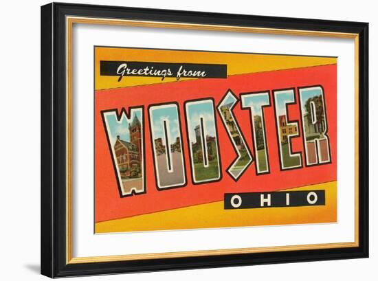 Greetings from Wooster, Ohio-null-Framed Art Print