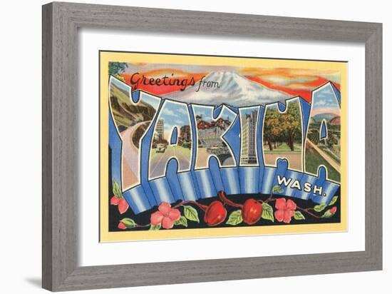 Greetings from Yakima, Washington-null-Framed Art Print