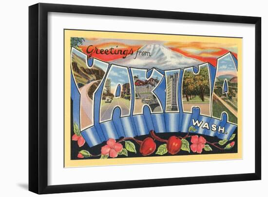 Greetings from Yakima, Washington-null-Framed Art Print