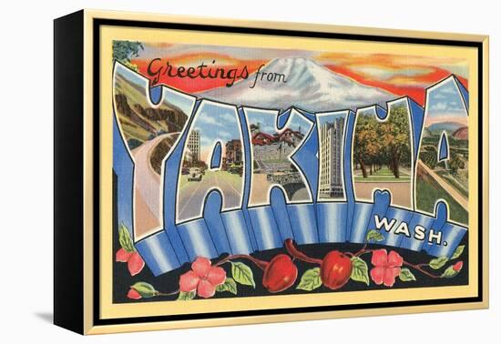 Greetings from Yakima, Washington-null-Framed Stretched Canvas