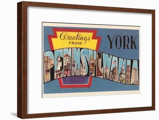 Greetings from York, Pennsylvania-null-Framed Art Print