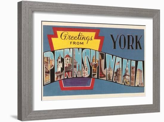 Greetings from York, Pennsylvania-null-Framed Art Print