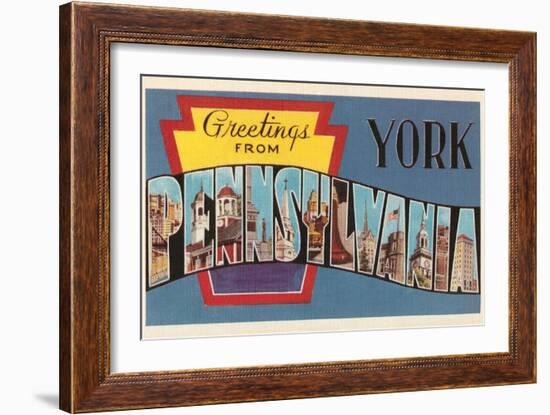 Greetings from York, Pennsylvania-null-Framed Art Print