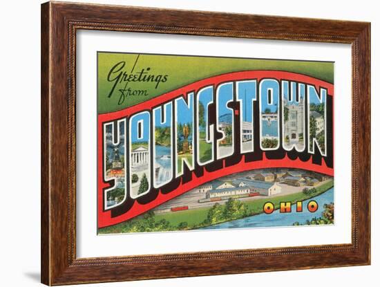 Greetings from Youngstown, Ohio-null-Framed Art Print