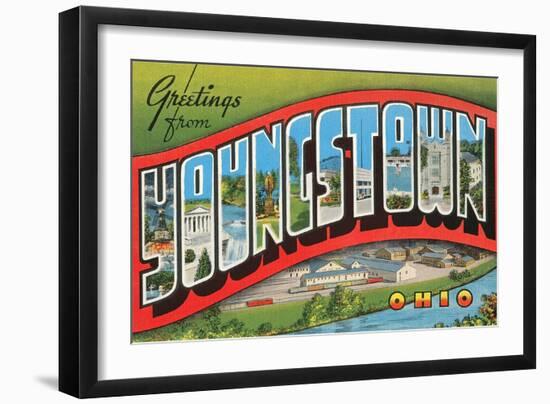 Greetings from Youngstown, Ohio-null-Framed Art Print