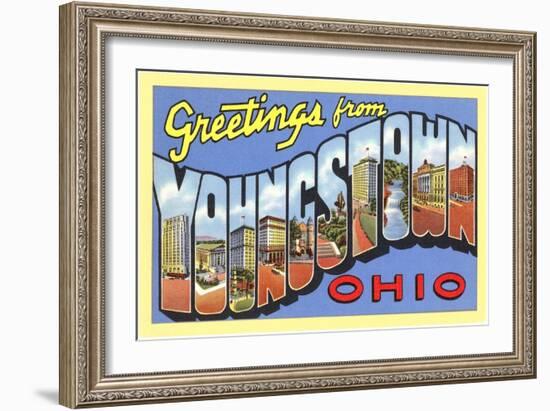 Greetings from Youngstown, Ohio-null-Framed Art Print
