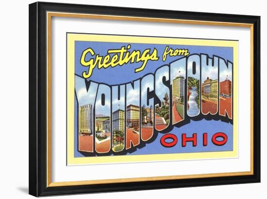 Greetings from Youngstown, Ohio-null-Framed Art Print