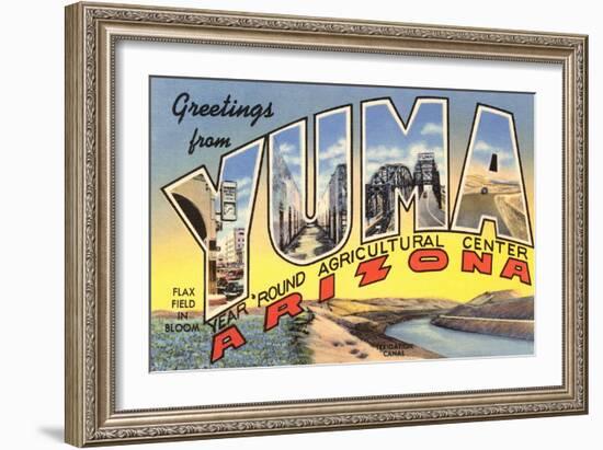 Greetings from Yuma, Arizona-null-Framed Art Print