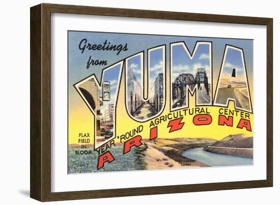 Greetings from Yuma, Arizona-null-Framed Art Print