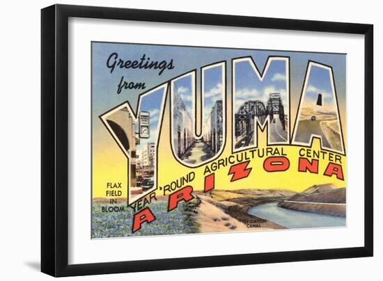 Greetings from Yuma, Arizona-null-Framed Art Print