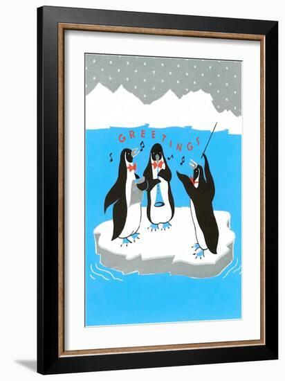 Greetings, Penguins Ensemble-null-Framed Art Print