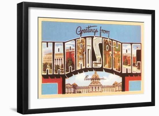 Greetngs from Harrisburg, Pennsylvania-null-Framed Art Print