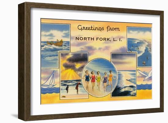 Greetngs from North Fork, Long Island-null-Framed Art Print