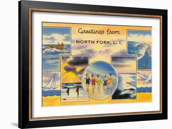 Greetngs from North Fork, Long Island-null-Framed Art Print