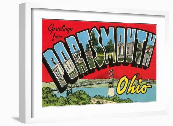 Greetngs from Portsmouth, Ohio-null-Framed Art Print