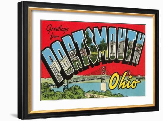 Greetngs from Portsmouth, Ohio-null-Framed Art Print