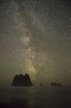 Milky Way rising behind sea stacks at 2nd Beach, Olympic National Park, Washington State-Greg Probst-Photographic Print
