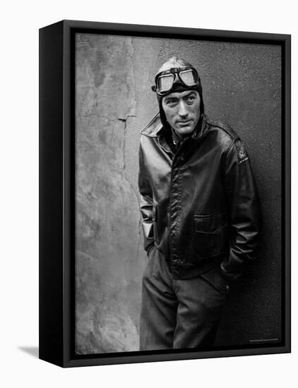 Gregory Peck Costumed as WWII American Air Forces Bomber Pilot for Twelve O'clock High-W^ Eugene Smith-Framed Premier Image Canvas