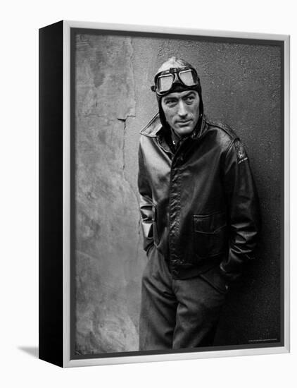 Gregory Peck Costumed as WWII American Air Forces Bomber Pilot for Twelve O'clock High-W^ Eugene Smith-Framed Premier Image Canvas