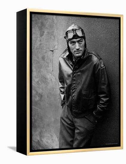 Gregory Peck Costumed as WWII American Air Forces Bomber Pilot for Twelve O'clock High-W^ Eugene Smith-Framed Premier Image Canvas