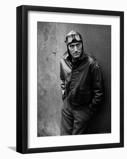 Gregory Peck Costumed as WWII American Air Forces Bomber Pilot for Twelve O'clock High-W^ Eugene Smith-Framed Premium Photographic Print