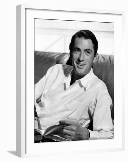 Gregory Peck in the Late 1940s-null-Framed Photo