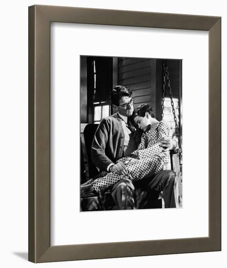 Gregory Peck; Phillip Alford. "To Kill a Mockingbird" [1962], Directed by Robert Mulligan.-null-Framed Photographic Print