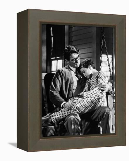 Gregory Peck; Phillip Alford. "To Kill a Mockingbird" [1962], Directed by Robert Mulligan.-null-Framed Premier Image Canvas