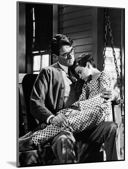 Gregory Peck; Phillip Alford. "To Kill a Mockingbird" [1962], Directed by Robert Mulligan.-null-Mounted Photographic Print