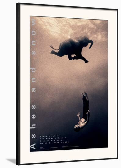 Gregory Swimming with Elephant, New York-Gregory Colbert-Framed Art Print