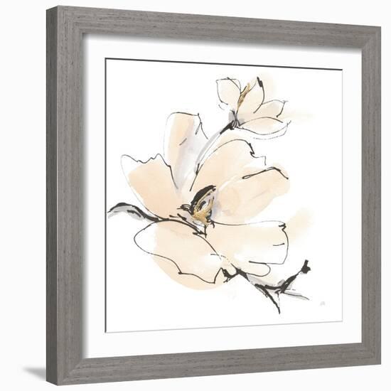 Greige Magnolias I-Chris Paschke-Framed Art Print