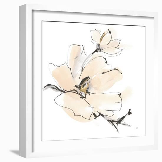 Greige Magnolias I-Chris Paschke-Framed Art Print