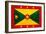 Grenada Flag Design with Wood Patterning - Flags of the World Series-Philippe Hugonnard-Framed Art Print