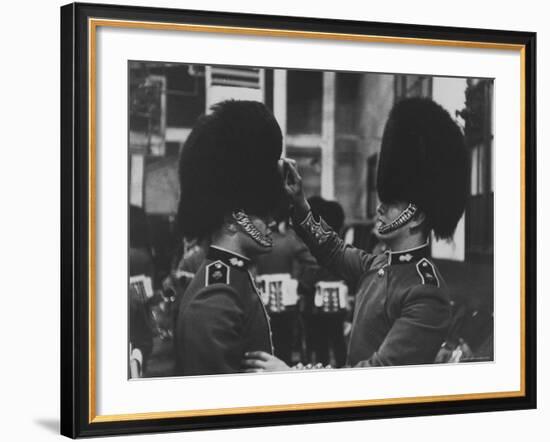 Grenadier Guards Checking Their Uniforms-Yale Joel-Framed Photographic Print