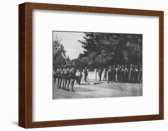 Grenadier Guards (with their new hats) relieving guard at Lord Roberts's headquarters, Pretoria-Unknown-Framed Photographic Print