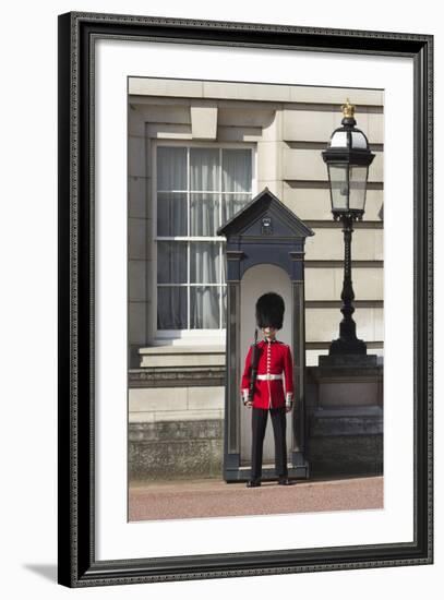 Grenadier Guardsman Outside Buckingham Palace, London, England, United Kingdom, Europe-Stuart Black-Framed Photographic Print