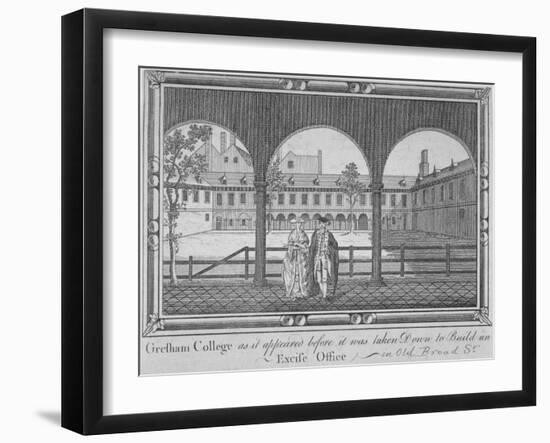 Gresham College, City of London, 1760-null-Framed Giclee Print