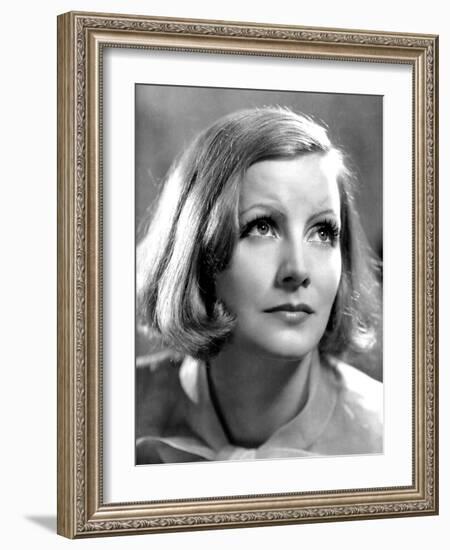 Greta Garbo (b/w photo)-null-Framed Photo