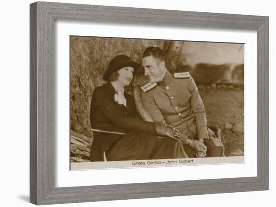 Greta Garbo, John Gilbert-null-Framed Photographic Print