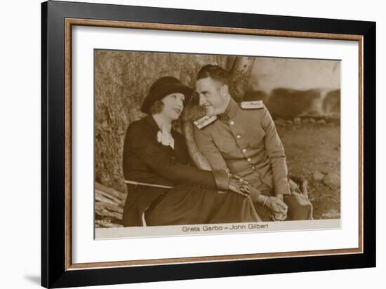 Greta Garbo, John Gilbert-null-Framed Photographic Print