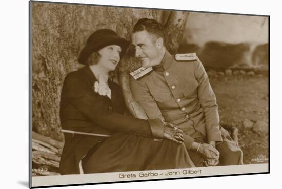 Greta Garbo, John Gilbert-null-Mounted Photographic Print